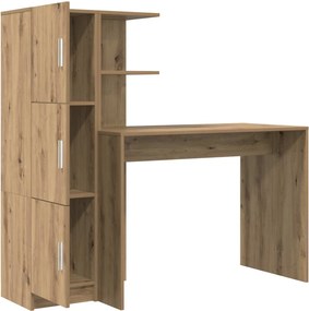 vidaXL Γραφείο Artisan Oak 133.5 x 50 x 124 εκ. 2 τμχ.