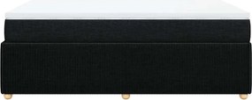 vidaXL Κρεβάτι Boxspring με Στρώμα Μαύρο 120x190 εκ. Υφασμάτινο
