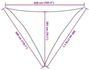 Πανί Σκίασης Τερακότα 3 x 3 x 4,2 μ. από HDPE 160 γρ/μ² - Καφέ