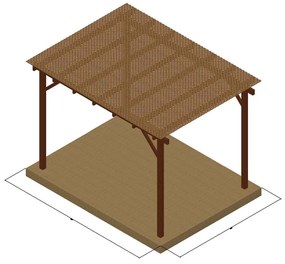 Πέργκολα με καφασωτό Privacy 400 x 400εκ