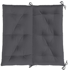 vidaXL Μαξιλάρι Πάγκου Κήπου Ανθρακί 100x(50+50)x7 εκ. Ύφασμα Oxford