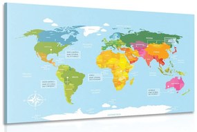 Εικόνα εξαιρετικό παγκόσμιο χάρτη - 60x40