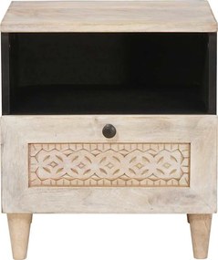 vidaXL Κομοδίνο 2 pcs Λευκό 40 x 33 x 46 εκ. Επεξεργασμένο Ξύλο