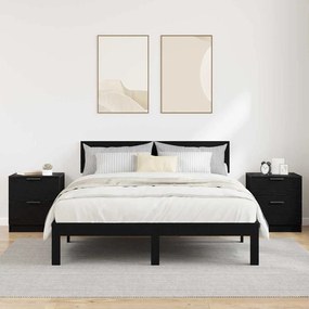 vidaXL Κομοδίνο 2 pcs Μαύρη δρυς 45 x 39 x 50 εκ. Επεξεργασμένο ξύλο
