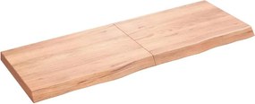 vidaXL Επιφ Τραπεζιού Αν Καφέ 140x50x(2-6)εκ. Επεξ. Μασίφ Ξύλο Δρυός