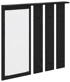vidaXL Τοίχου Κρεμάστρα Μαύρη δρυς 84 x 10 x 80 εκ. Επεξεργασμένο ξύλο