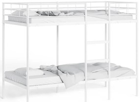 vidaXL Κουκέτα χωρίς στρώμα Λευκό 100x190 cm Ατσάλι