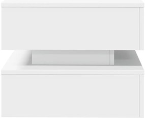 vidaXL Τραπεζάκι Σαλονιού με LED Λευκό 50 x 50 x 40 εκ.