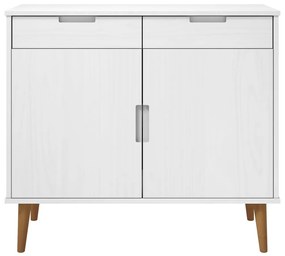 vidaXL Ντουλάπι MOLDE Λευκό 90x40x80 εκ. από Μασίφ Ξύλο Πεύκου