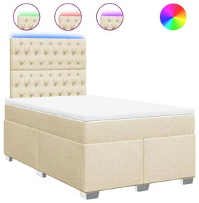 ΚΡΕΒΑΤΙ BOXSPRING ΜΕ ΣΤΡΩΜΑ ΚΡΕΜ 120X200 ΕΚ. ΥΦΑΣΜΑΤΙΝΟ 3292767