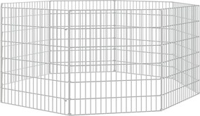 vidaXL Περίφραξη Ζώων Ελεύθερης Βοσκής 8 Πάνελ 54x60 εκ. Γαλβ. Σίδερο