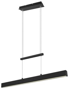 Φωτιστικό Οροφής - Ράγα Paros R32043132 1xLed 21W & 2xLed 5,5W 90x150cm Black Mat RL Lighting Metal