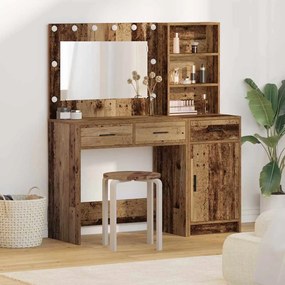 vidaXL Τραπέζι περιποίησης με συρτάρι 2 pcs Καφέ 78.5 x 41 x 135 εκ