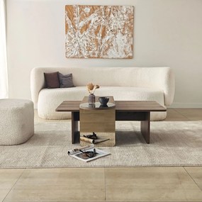 Coffee Table Set Luna 2 - Bronzie, Walnut Bronzie
Walnut