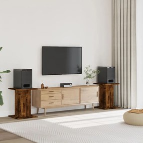 vidaXL Βάσεις Ηχείων 2Τεμ. Καπνιστή Δρυς 30x30x60εκ Επεξεργασμένο Ξύλο
