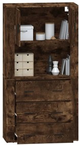 vidaXL Ντουλάπα Καπνιστή δρυς από Επεξεργασμένο Ξύλο