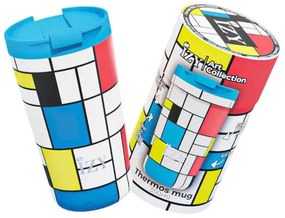 Izy Bottles Θερμός – Ποτήρι Για Καφέ 350ml Piet Mondriaan Composition Πολύχρωμο ZY5572