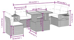 ΚΑΝΑΠΕΣ ΣΕΤ 7 ΤΕΜΑΧΙΩΝ ΜΑΥΡΟ ΣΥΝΘΕΤΙΚΟ ΡΑΤΑΝ ΜΕ ΜΑΞΙΛΑΡΙΑ 3271777