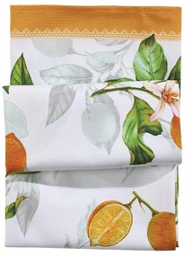 Χριστουγεννιάτικο Runner Polyester 45x140εκ. Christmas 0724 Κίτρινο-Λευκό-Πράσινο Das Home