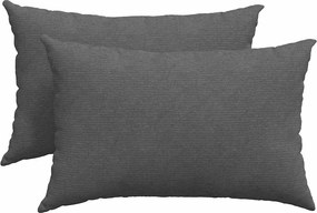 vidaXL Μαξιλάρι Καναπέ 2 pcs Σκούρο Γκρι 60 x 40 cm