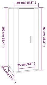 Σετ Επίπλων Τηλεόρασης 4 Τεμ. Γκρι Sonoma Επεξεργασμένο Ξύλο - Γκρι