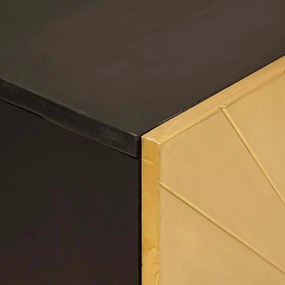 vidaXL Πλαϊνό γραφείο Μαύρο και Χρυσό 60 x 33 x 75 cm