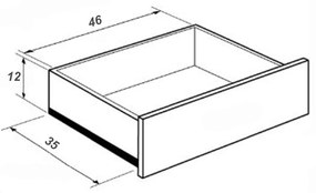 Ξύλινο Κομοδίνο SERENA Light Artwood/White 55x40x50cm