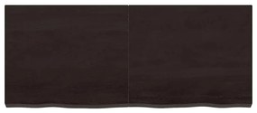vidaXL Επιφάνεια Τραπεζιού Σκούρο Καφέ 120x50x(2-6)εκ Επεξ. Μασίφ Δρυς