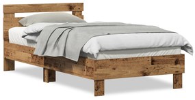 vidaXL Κρεβάτι από Παλιό Ξύλο 90x190 cm - Φτιαγμένο από Μηχανικά Ξύλα