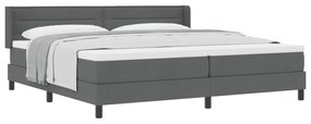 vidaXL Κρεβάτι Box Spring σε Σκούρο Γκρι, 200 x 200 εκ, Ύφασμα