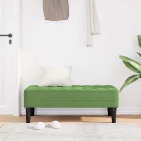 vidaXL Παγκάκι Φωτεινό Πράσινο 113x57x39 εκ. Βελούδο