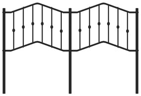 vidaXL Κεφαλάρι Μαύρο 140 εκ. Μεταλλικό