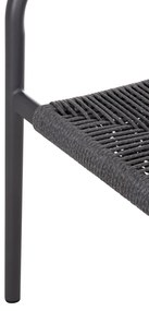 Καρέκλα LUCCI C6266.01 Σκούρο Γκρί Αλουμινίου με P.E. Rattan 58x56x79Υ εκ. 58x56x79 εκ.