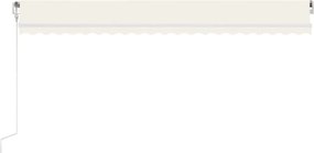 vidaXL Τέντα Συρόμενη Αυτόματη Κρεμ 500 x 300 εκ.