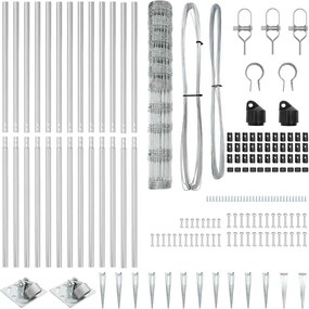 vidaXL Στύλος Περιφράξεων Γαλβανισμένο 25 x 1,2 μ Ατσάλι