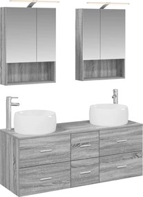 vidaXL Σετ Επίπλων Μπάνιου 5 pcs Γκρι Sonoma
