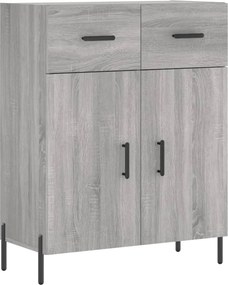vidaXL Ντουλάπι Γκρι Sonoma 69,5 x 34 x 180 εκ. Επεξεργασμένο Ξύλο