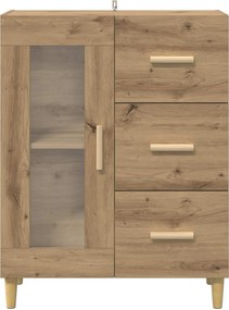 vidaXL Πλαϊνό γραφείο με συρτάρι Artisan Oak 69,5 x 34 x 90 εκ.
