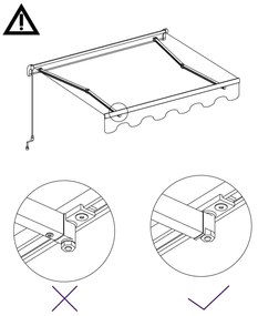 Τέντα Συρόμενη Αυτόματη Πορτοκαλί / Καφέ 600 x 300 εκ. - Πολύχρωμο