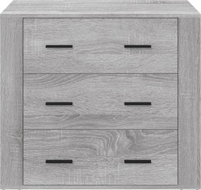 vidaXL Ντουλάπι Γκρι Sonoma 80x33x70 εκ. από Επεξεργασμένο Ξύλο
