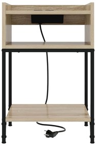 vidaXL Κομοδίνο με ράφι Sonoma Δρυς 40 x 40 x 61 εκ Επεξεργασμένο ξύλο