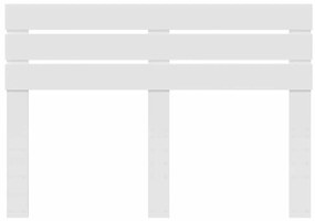 vidaXL Κεφαλάρι με κεφαλάρι Λευκό 160 cm Επεξεργασμένο ξύλο