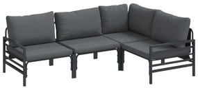 vidaXL Σετ Καναπέ Κήπου 4 pcs Ανθρακί Ατσάλι