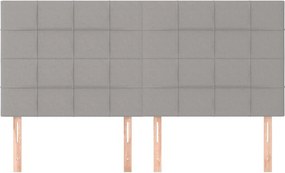 VidaXL Κεφαλάρι Ανοιχτό Γκρι 160x5x118/128 εκ. Ύφασμα