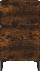 vidaXL Κομοδίνα 2 τεμ. Καπνιστή Δρυς 40x35x70 εκ.