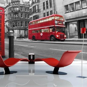 Φωτοταπετσαρία - Red bus and phone box in London 200x154