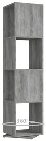 vidaXL Ντουλάπι Περιστρεφόμενο Γκρι Σκυρ. 34,5x34,5x147,5 Μοριοσανίδα