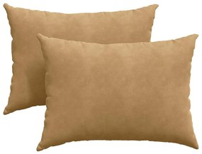 vidaXL Μαξιλάρι Καναπέ 2 pcs Καφέ 70 x 50 cm Υφασμάτινο Κορντουρά