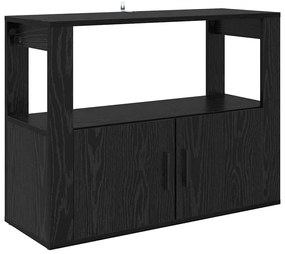 vidaXL Πλαϊνό γραφείο Μαύρη δρυς 80 x 30 x 60 cm Επεξεργασμένο ξύλο