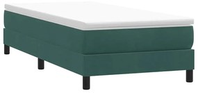 Box Spring κρεβάτι χωρίς στρώμα σκούρο πράσινο 90x220 cm - Πράσινο